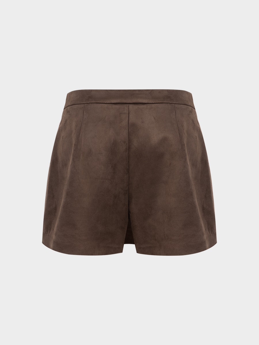 Юбка-шорты из экозамши