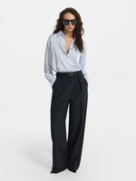 Брюки-палаццо с защипами