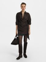 Юбка мини из экокожи