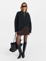 Юбка-шорты из экозамши