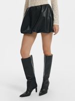 Юбка-баллон из экокожи