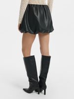 Юбка-баллон из экокожи