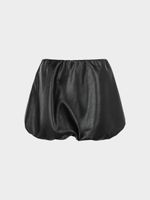 Юбка-баллон из экокожи