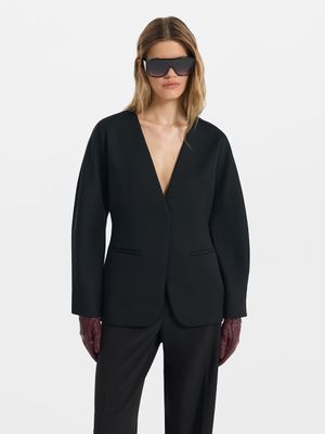 Приталенный жакет с вискозой