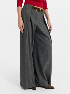 Брюки-палаццо с ремнем