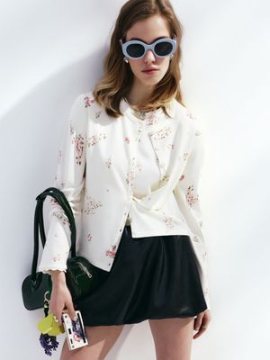 

Юбка-баллон из экокожи