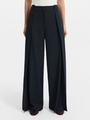 

Брюки-палаццо с вискозой в тонкую полоску