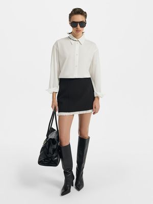 

Юбка мини с оборкой