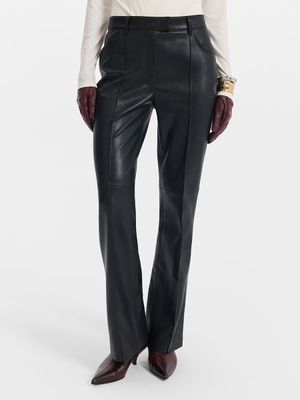 

Брюки прямого кроя из экокожи