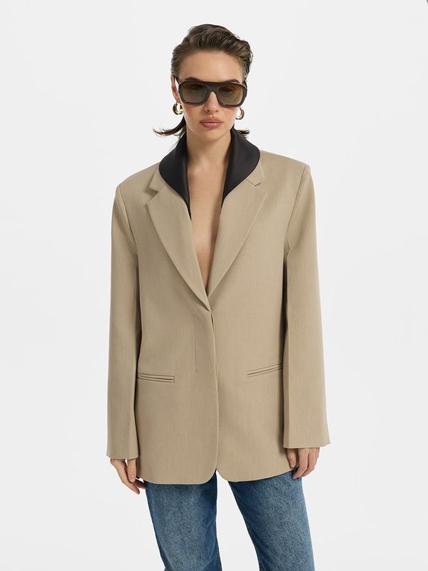 Однобортный жакет с вискозой