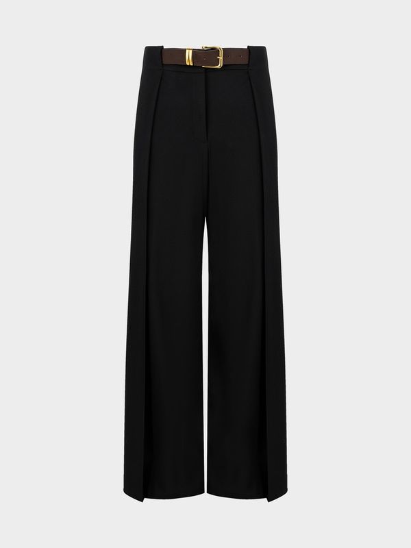Брюки-палаццо с ремнем