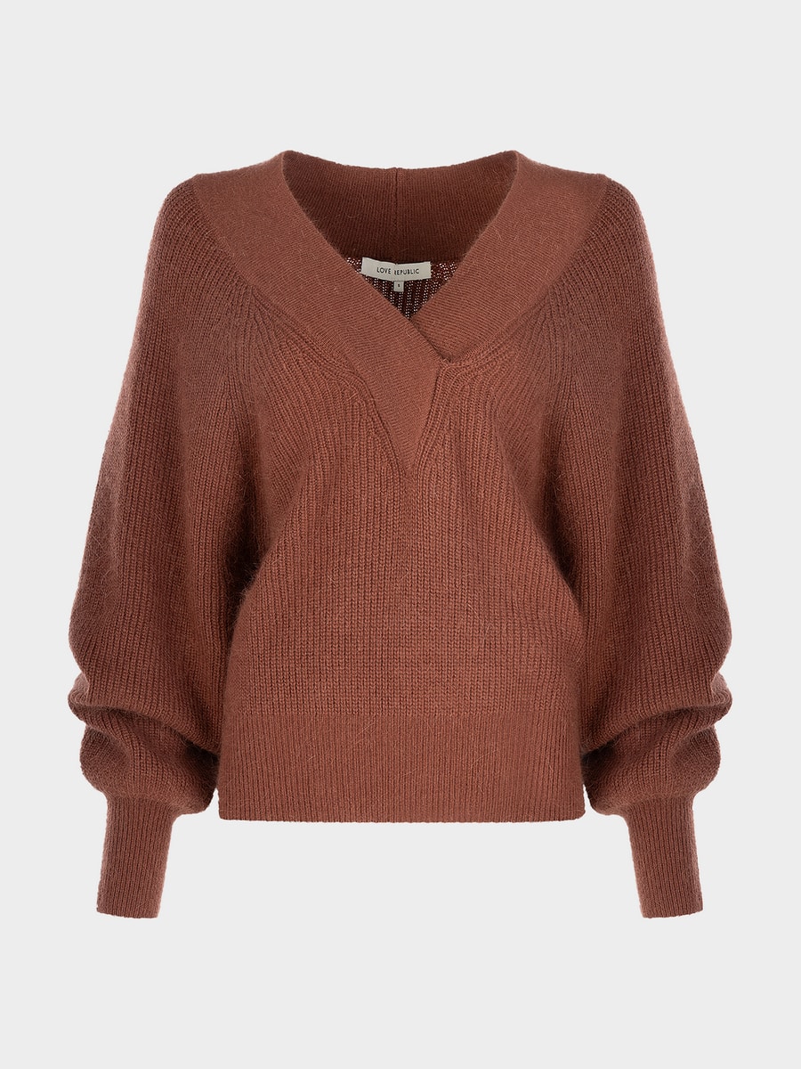 Джемпер с ангорой и шерстью