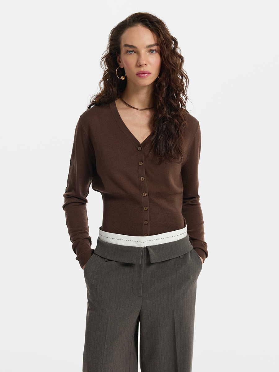 Кардиган из 100% шерсти