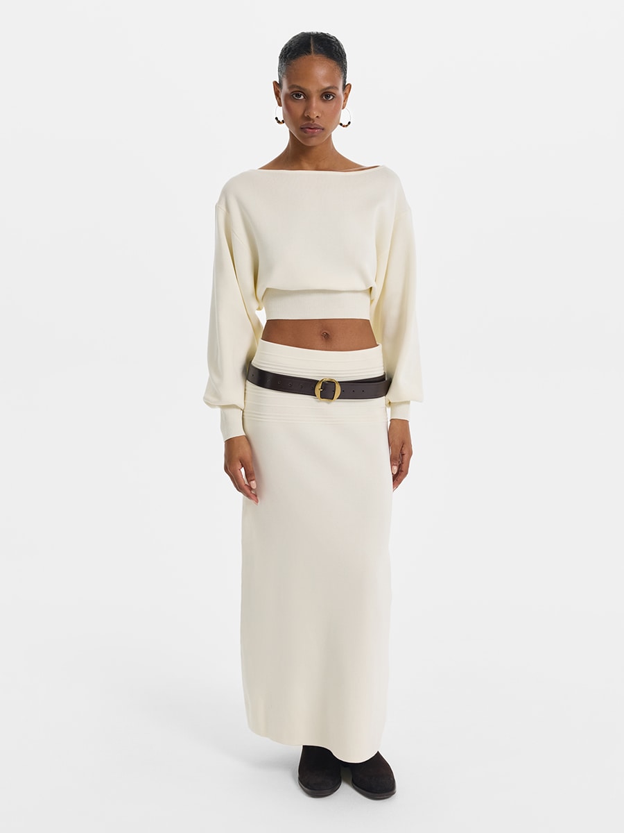 Трикотажная юбка из хлопка и вискозы 6151326211-61