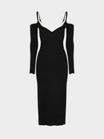 Трикотажное платье с бретелями