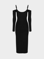 Трикотажное платье с бретелями