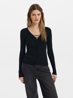 

Джемпер со шнуровкой