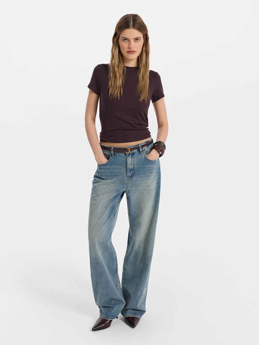 Брюки джинсовые женские