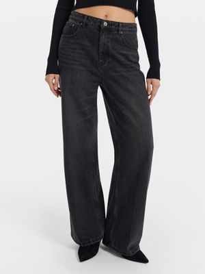 Джинсы Straight fit с высокой посадкой