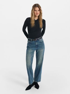 

Джинсы Straight fit со средней посадкой