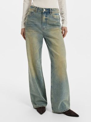 Джинсы Straight fit с высокой посадкой