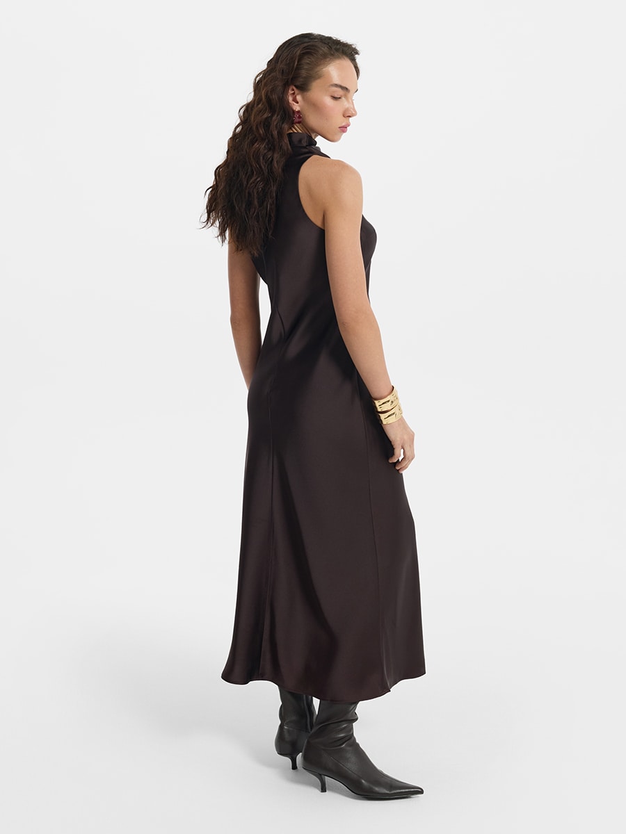 Атласное платье-халтер 6151601501-22