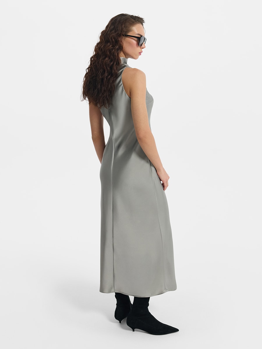 Атласное платье-халтер 6151601501-32