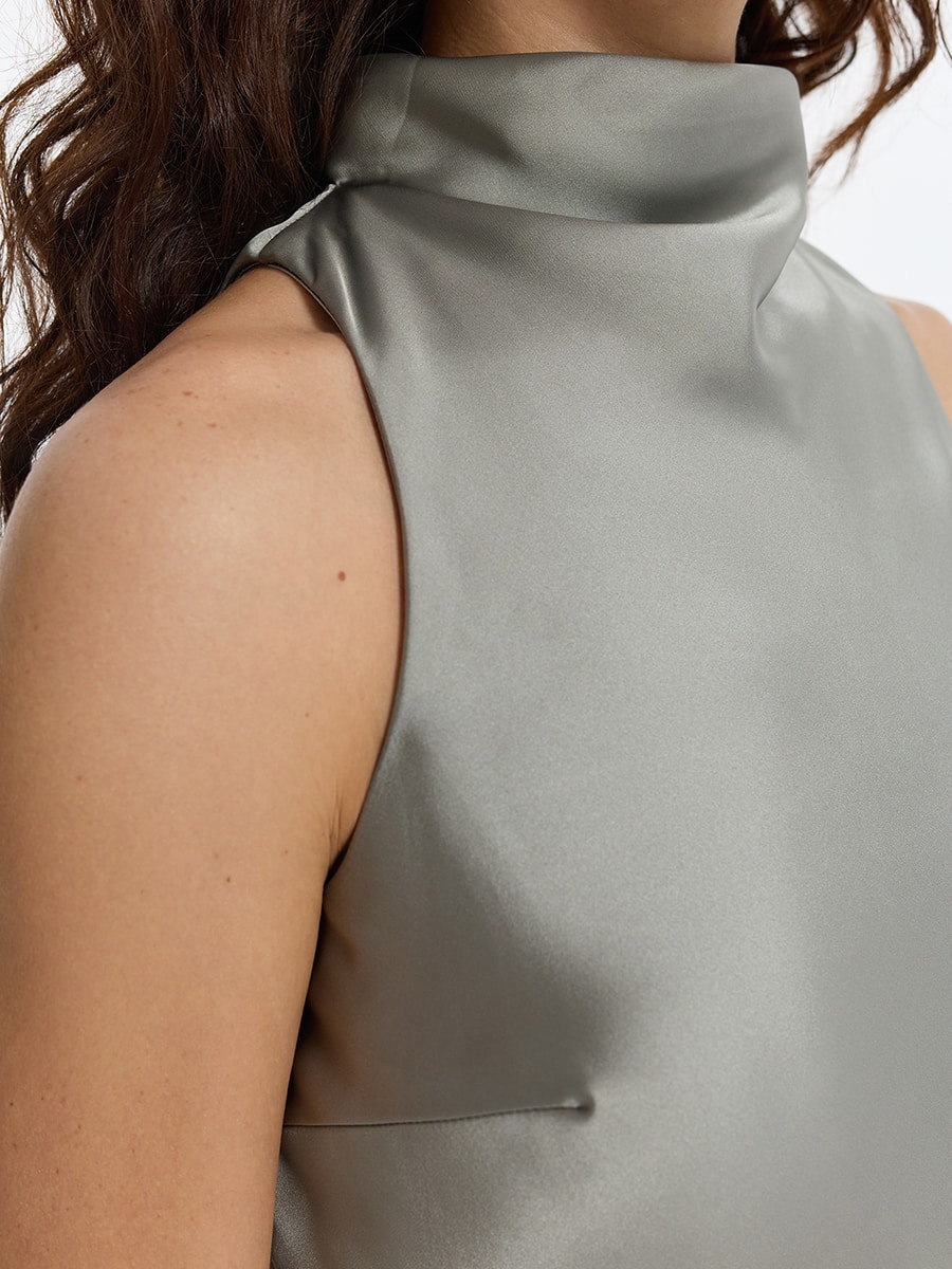 Атласное платье-халтер 6151601501-32