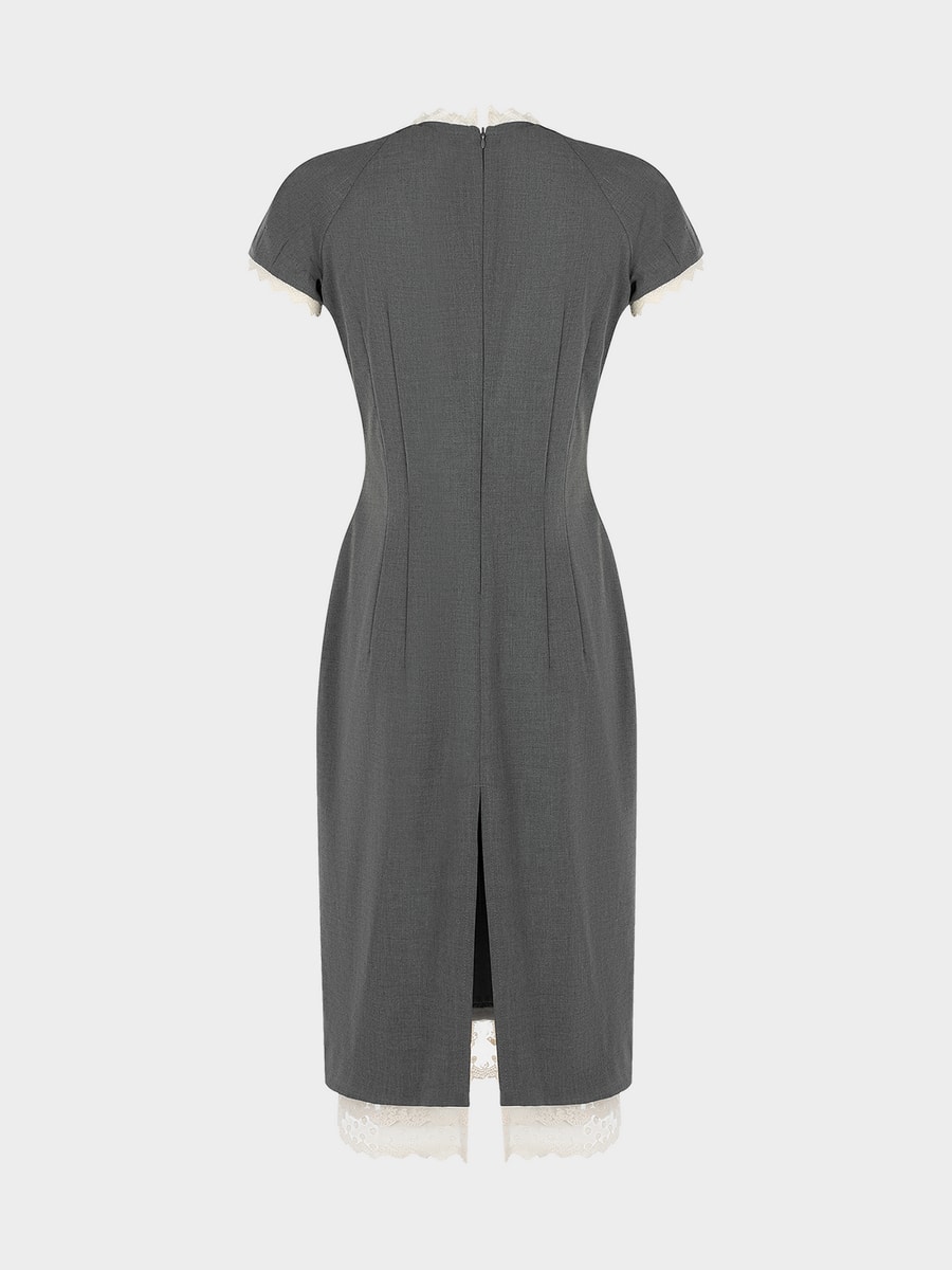 Платье миди с кружевом 6151606506-32