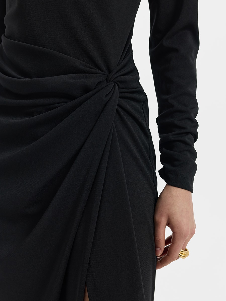 Платье миди с драпировкой