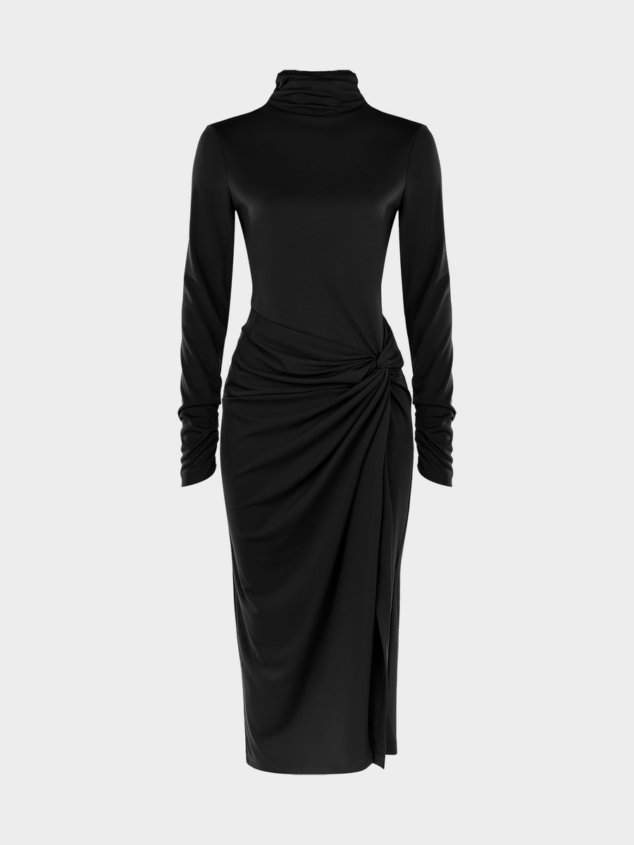 Платье миди с драпировкой