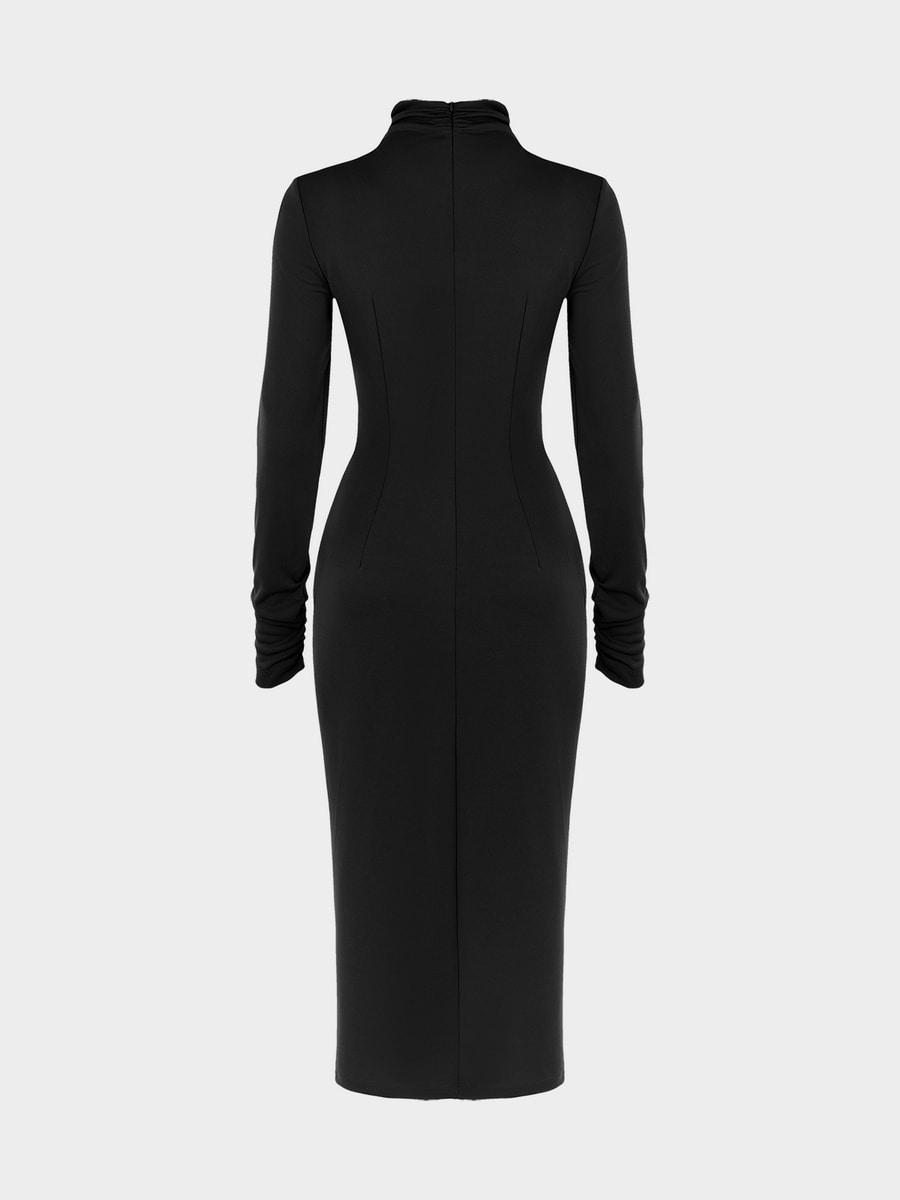 Платье миди с драпировкой