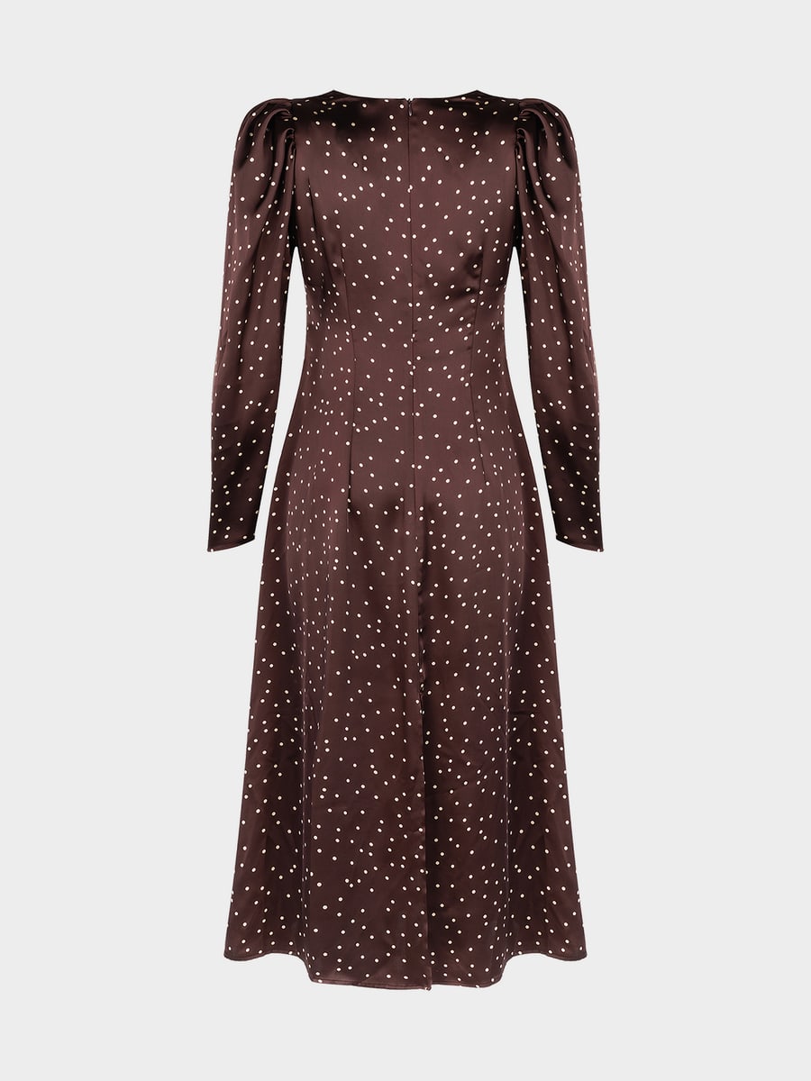 Атласное платье с кружевом