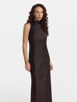 Атласное платье-халтер