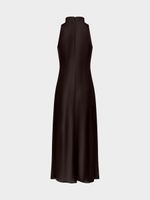 Атласное платье-халтер