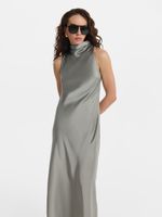 Атласное платье-халтер