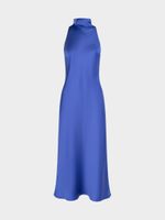 Атласное платье-халтер