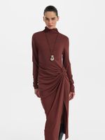 Платье миди с драпировкой