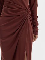 Платье миди с драпировкой