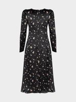 Атласное платье с кружевом