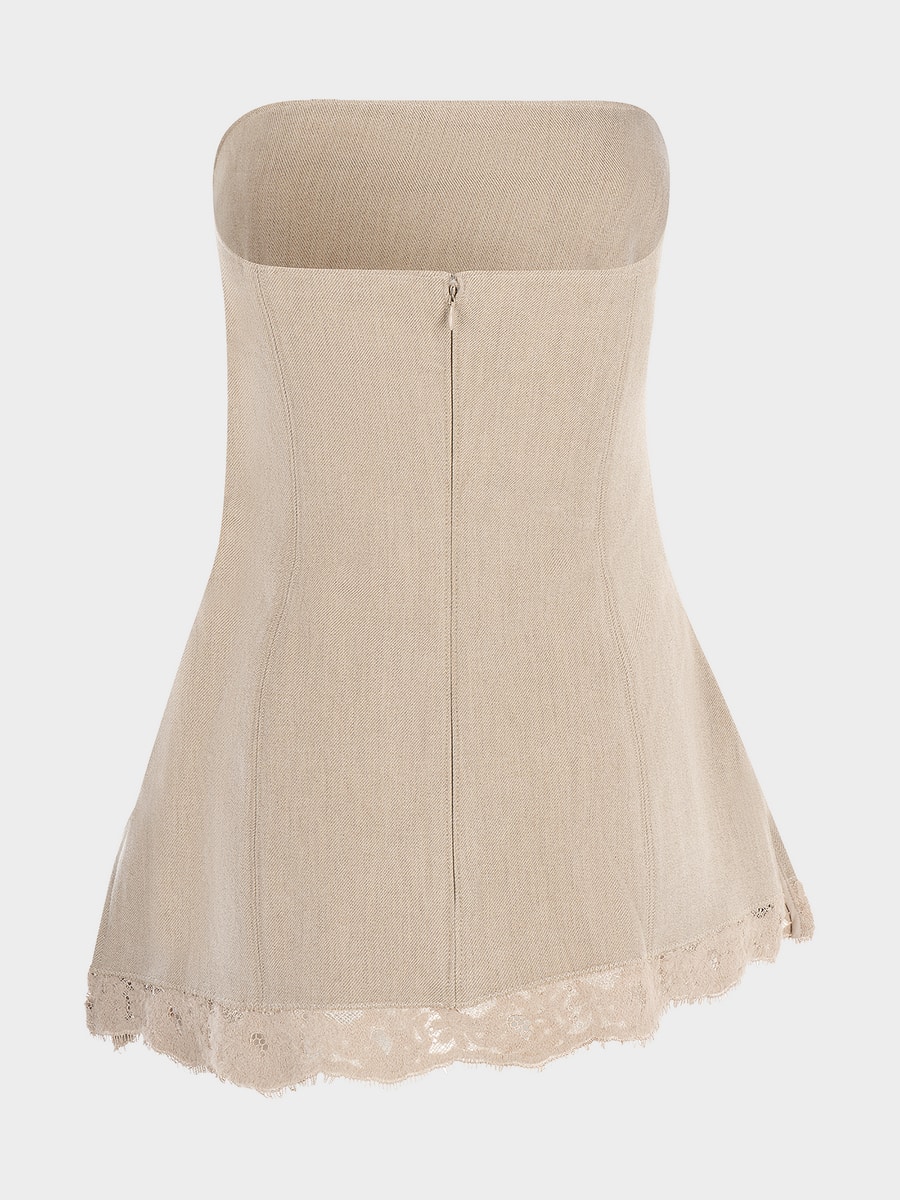 Топ-бандо с кружевом