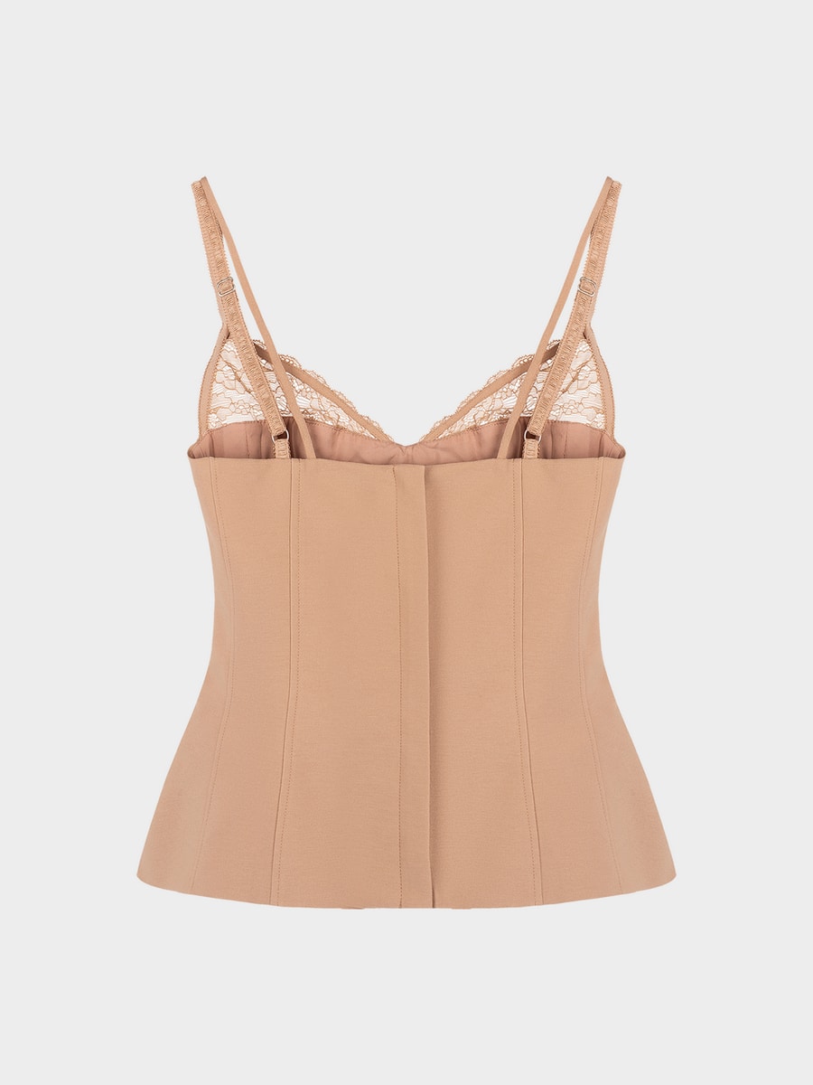 Топ на бретелях с кружевом