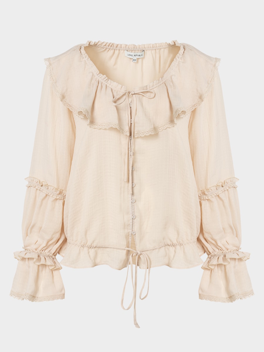 Блузка с оборками и воланами