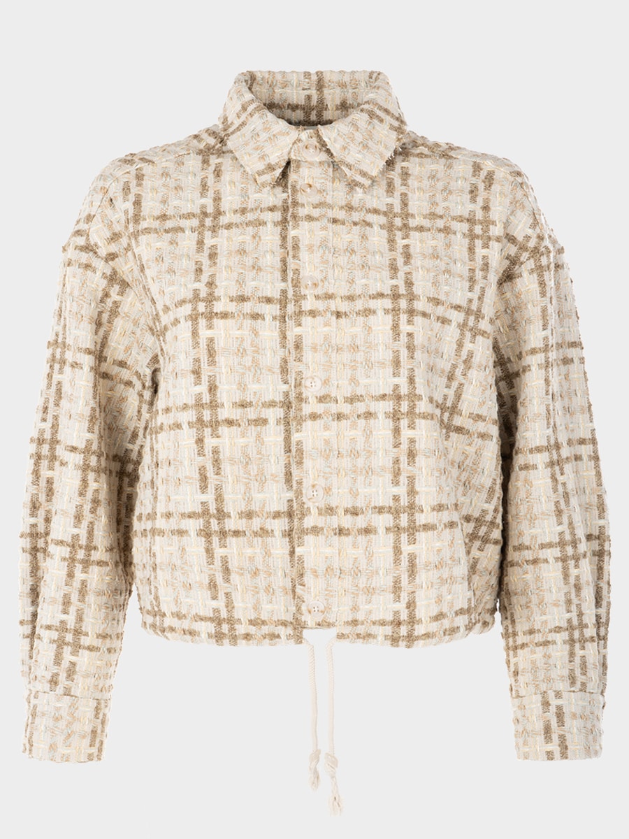 Твидовый бомбер с шерстью