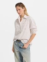 Рубашка с цветочной вышивкой