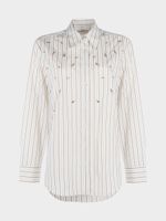 Рубашка с цветочной вышивкой