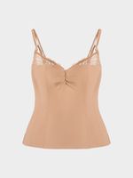 Топ на бретелях с кружевом