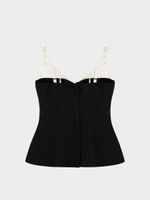 Топ на бретелях с кружевом