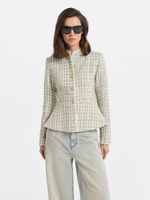 Твидовый жакет с баской