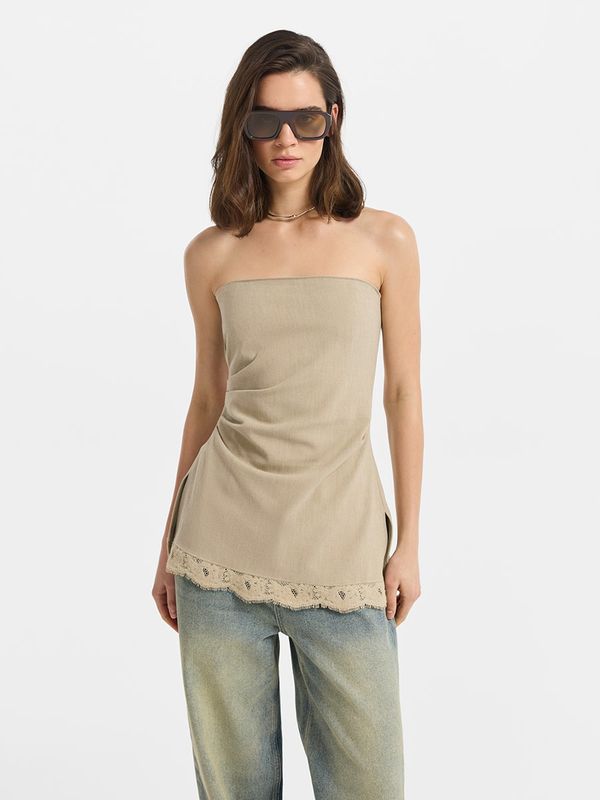 Топ-бандо с кружевом